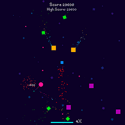 Screenshot of the game "GeometryPew"